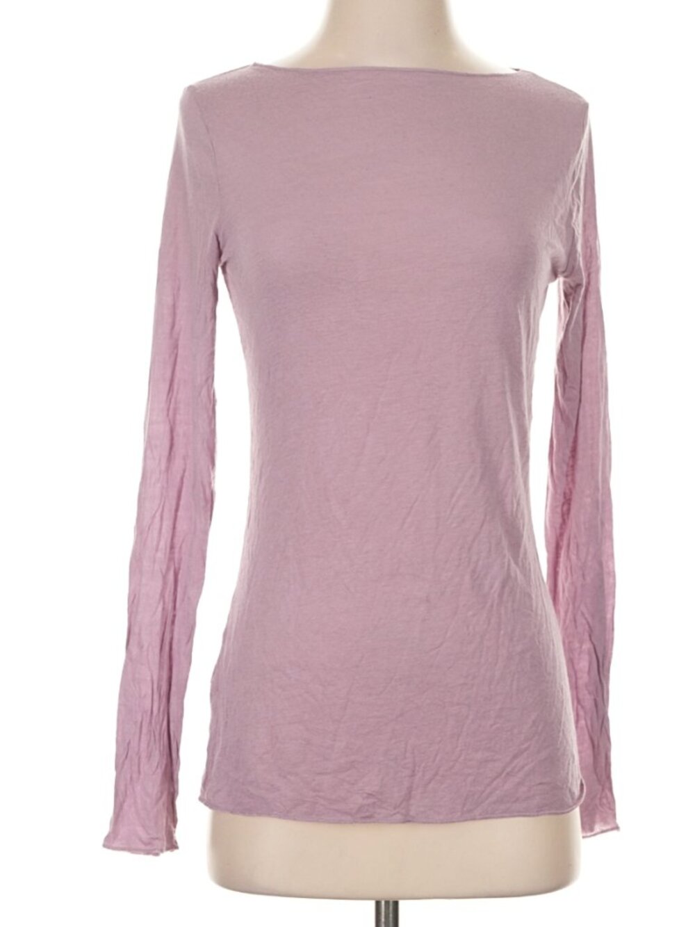 Intimissimi Long Sleeve Pink Boat Neck Shirt Ultralight with Cashmere Large L